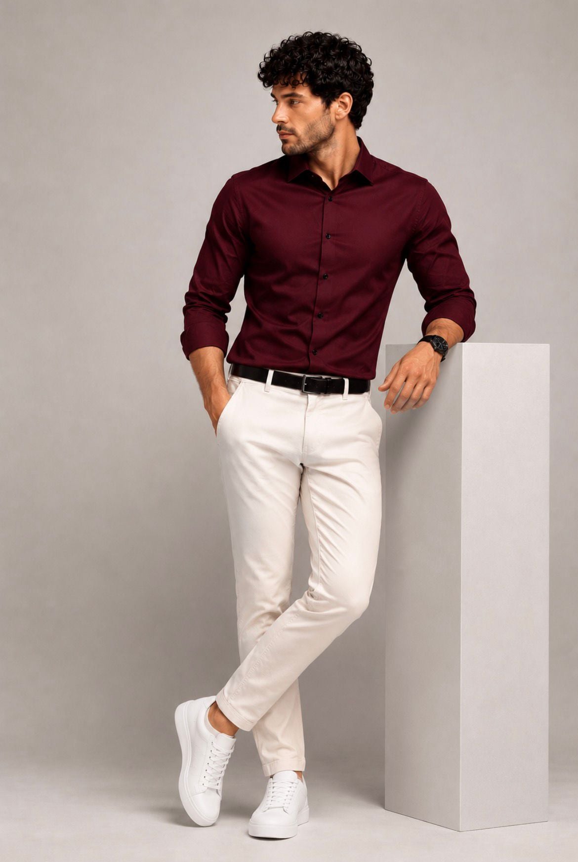 Regular Fit İtalyan Kesim Kırık Beyaz Keten Pantolon Günlük Şık Rahat Kalıp