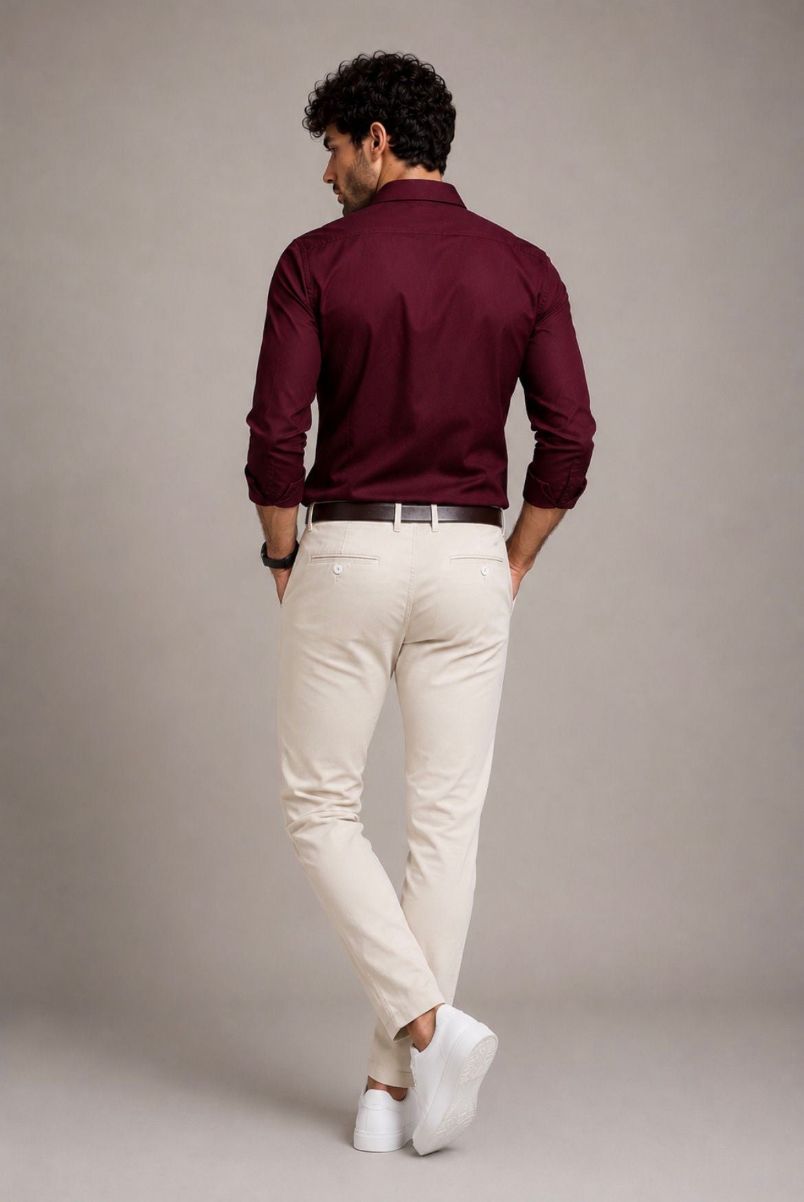 Regular Fit İtalyan Kesim Kırık Beyaz Keten Pantolon Günlük Şık Rahat Kalıp