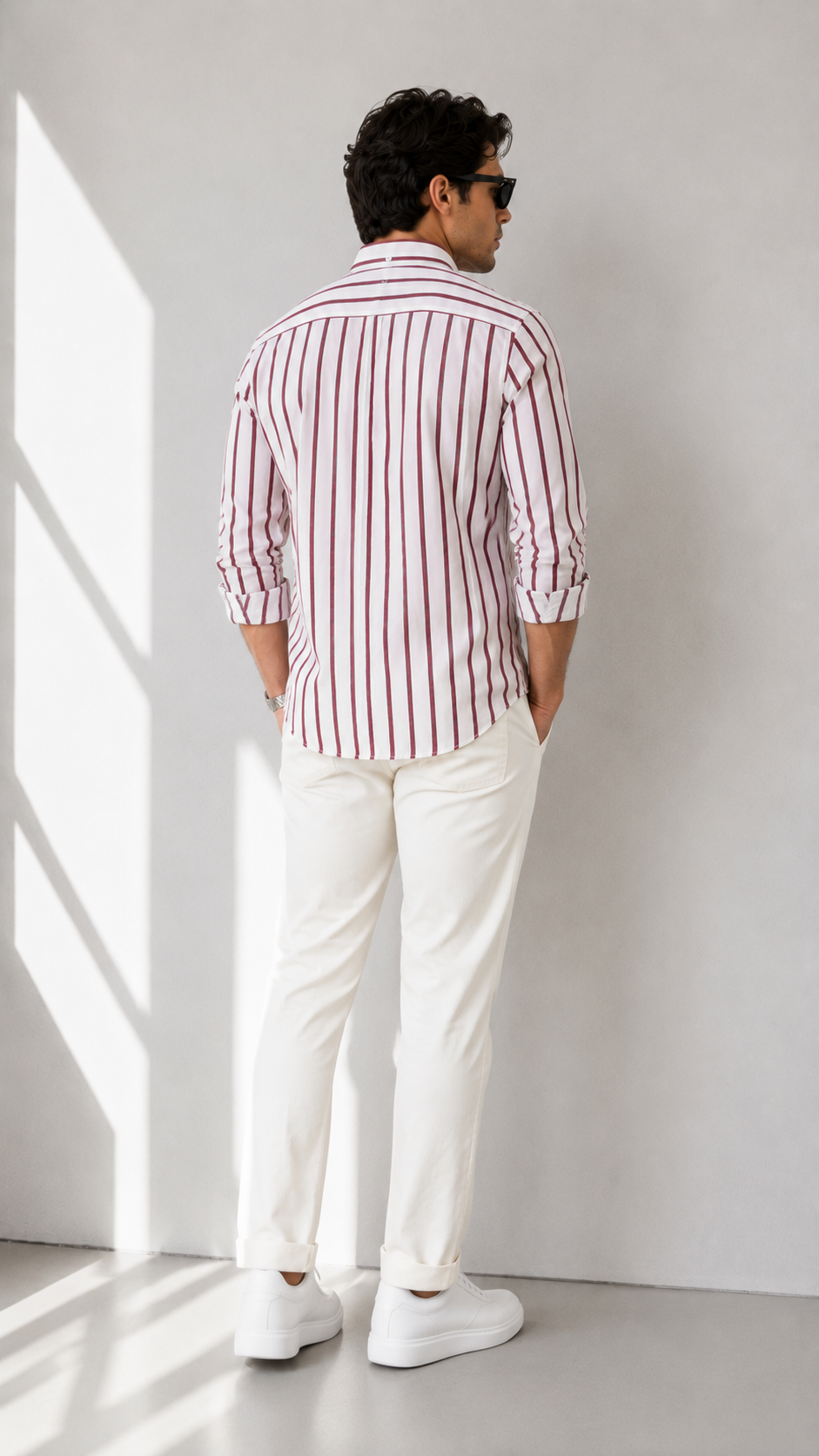 ordo Çizgili Oversize Erkek Gömlek – Premium Rahat Kalıp Modern Casual Stil”
